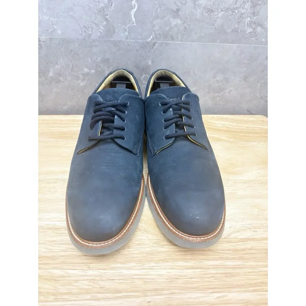 Samuel Hubbard Men’s Bucks Blue Nubuck Leather Oxford Vibram Sole Shoes Size 7.5